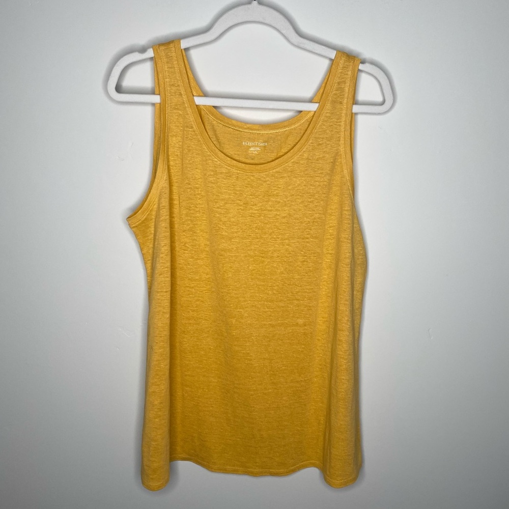 Eileen Fisher orange U-neck long tank